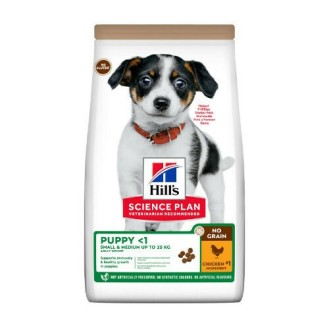 Hill's Science Plan No Grain Puppy <1 2.5kg Grain & Gluten Free Dry Food for Small & Medium Breed Puppies with Chicken Hill's Science Plan No Grain Puppy <1 2.5kg Grain & Gluten Free Dry Food for Small & Medium Breed Puppies with Chicken