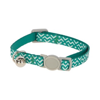 KERBL Reflective Collar with Safe Lock for Cat 10mm, Turquoise.